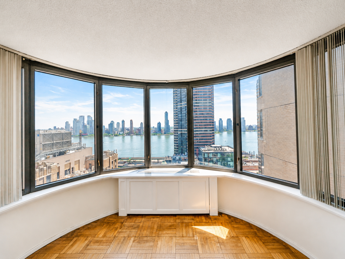 Bay window East River view from Residence 21J